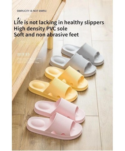 Women Summer Slides EVA Pillow Slippers Cute Slides Non-Slip Shower Shoes Sandals Open Toe for Bathroom Soft Comfy Black $10....