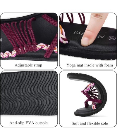 Yoga Mat Flip Flops for Women, Comfortable Foam Walking Sandals, Flexible and Lightweight Slippers for Beach/Holiday/Poolside...