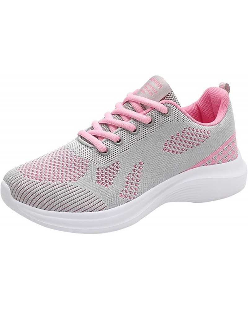 Women Lightweight Sneakers Stylish Athletic Shoes Walking Tennis Shoes Gg3-pink $11.13 Fashion Sneakers