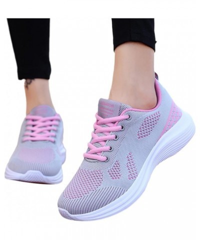 Women Lightweight Sneakers Stylish Athletic Shoes Walking Tennis Shoes Gg3-pink $11.13 Fashion Sneakers