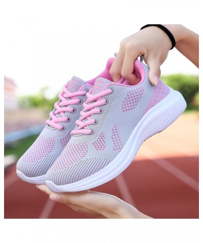 Women Lightweight Sneakers Stylish Athletic Shoes Walking Tennis Shoes Gg3-pink $11.13 Fashion Sneakers