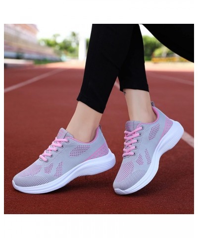 Women Lightweight Sneakers Stylish Athletic Shoes Walking Tennis Shoes Gg3-pink $11.13 Fashion Sneakers