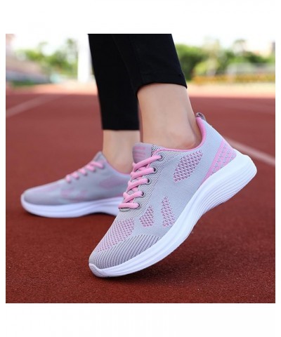 Women Lightweight Sneakers Stylish Athletic Shoes Walking Tennis Shoes Gg3-pink $11.13 Fashion Sneakers