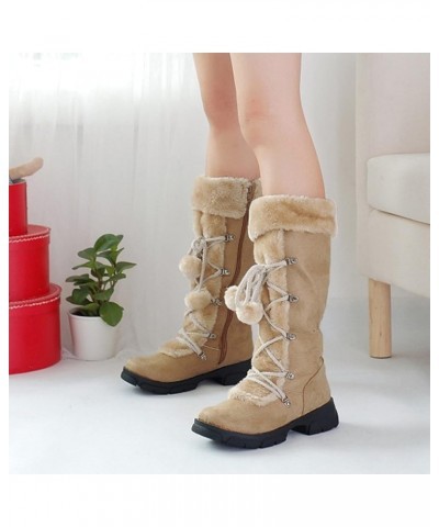 Snow Boots for Women Waterproof Size 12 Womens Winter Boots Slip ons Fur Lined Womens Size 10 1/2 Wide Winter Boots Women's W...