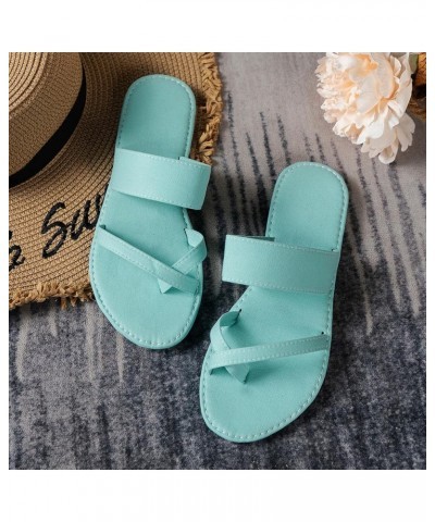 Womens Flip Flop Socks Washable Slippers Sandals Slides For Women Brown For Women Wedge Sandals For Women Bal Mint Green-1 $1...