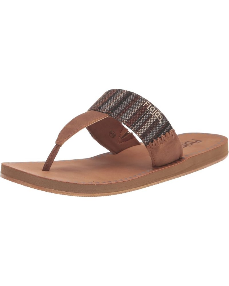 Women's Grace Serape Flat Sandal Brown Multi/Tan $12.74 Sandals