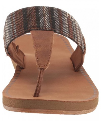 Women's Grace Serape Flat Sandal Brown Multi/Tan $12.74 Sandals