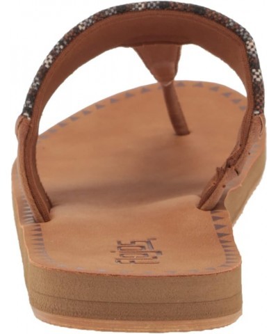 Women's Grace Serape Flat Sandal Brown Multi/Tan $12.74 Sandals