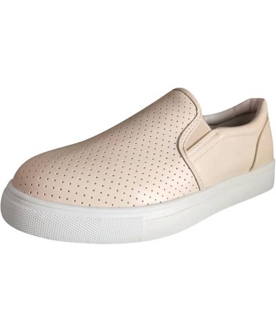 Women's Slip-On Canvas Sneaker Fashion Low Top Casual Shoes Lace up Classic Walking Shoes Women's Ballet Flats Beige $21.68 P...