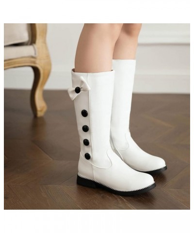 Wide Calf Boots for Women Black Cowgirl Boots Cowboy Boots for Women Women'S Motorcycle Boots 2-white $20.51 Outdoor Shoes