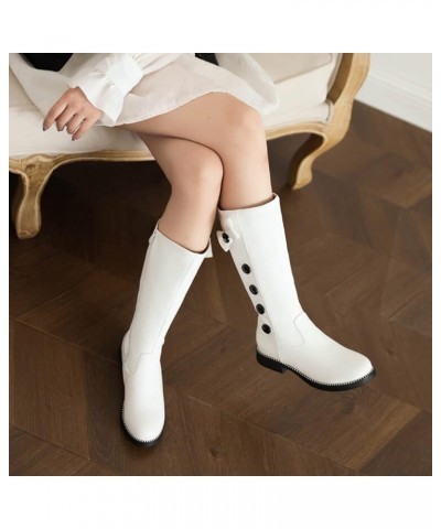 Wide Calf Boots for Women Black Cowgirl Boots Cowboy Boots for Women Women'S Motorcycle Boots 2-white $20.51 Outdoor Shoes