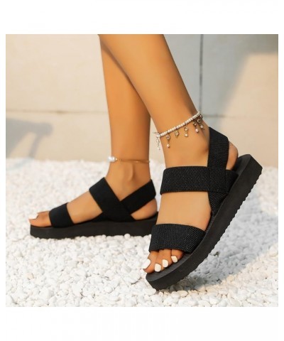 Slides Sandals for Women Heels Shoes Soft Cushion Orthotic Sandal Non Slip Flats Casual Summer Walking Slipper 44-ixpyn-h-bla...