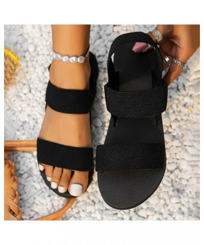 Slides Sandals for Women Heels Shoes Soft Cushion Orthotic Sandal Non Slip Flats Casual Summer Walking Slipper 44-ixpyn-h-bla...