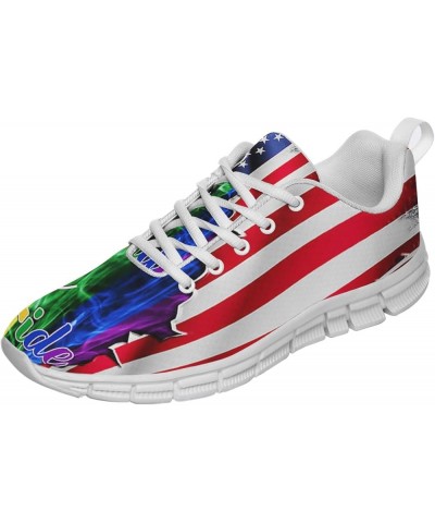 LGBT Shoes Men Womens Running Shoes Non Slip Walking Sneakers Lightweight Athletic Shoes for Her Him Lgbt Love is Love Americ...