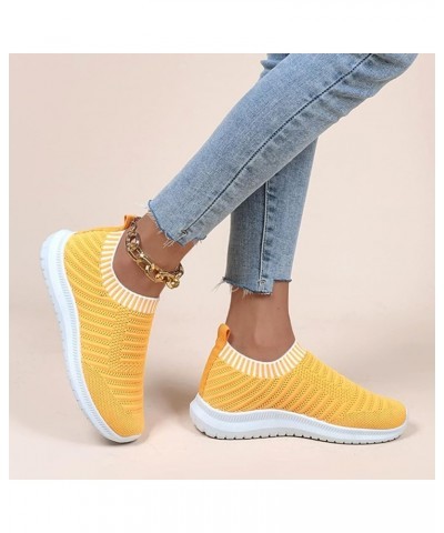 Women Outdoor Mesh Mixed Color Sports Shoes Runing Breathable Shoes Sneakers women tenni shoe Z-07 Yellow $11.94 Athletic Shoes