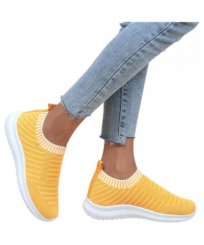 Women Outdoor Mesh Mixed Color Sports Shoes Runing Breathable Shoes Sneakers women tenni shoe Z-07 Yellow $11.94 Athletic Shoes