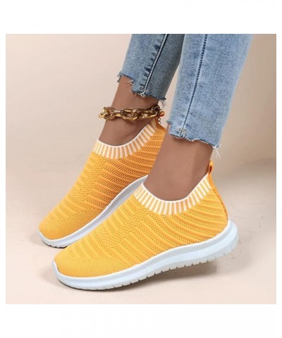 Women Outdoor Mesh Mixed Color Sports Shoes Runing Breathable Shoes Sneakers women tenni shoe Z-07 Yellow $11.94 Athletic Shoes