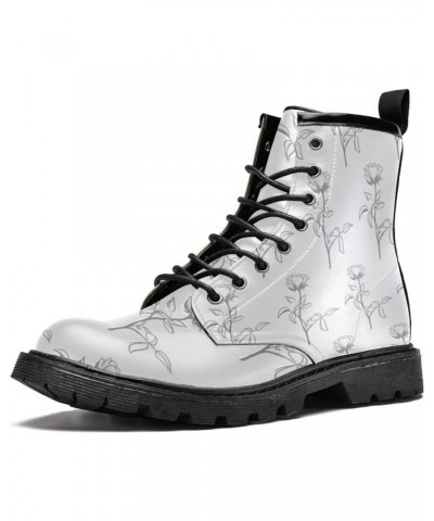 Winter Shoes for Women Girls Vintage Rose High Top Lace Up Leather Boots Stylish Print Ankle Booties 6.5 $34.39 Boots