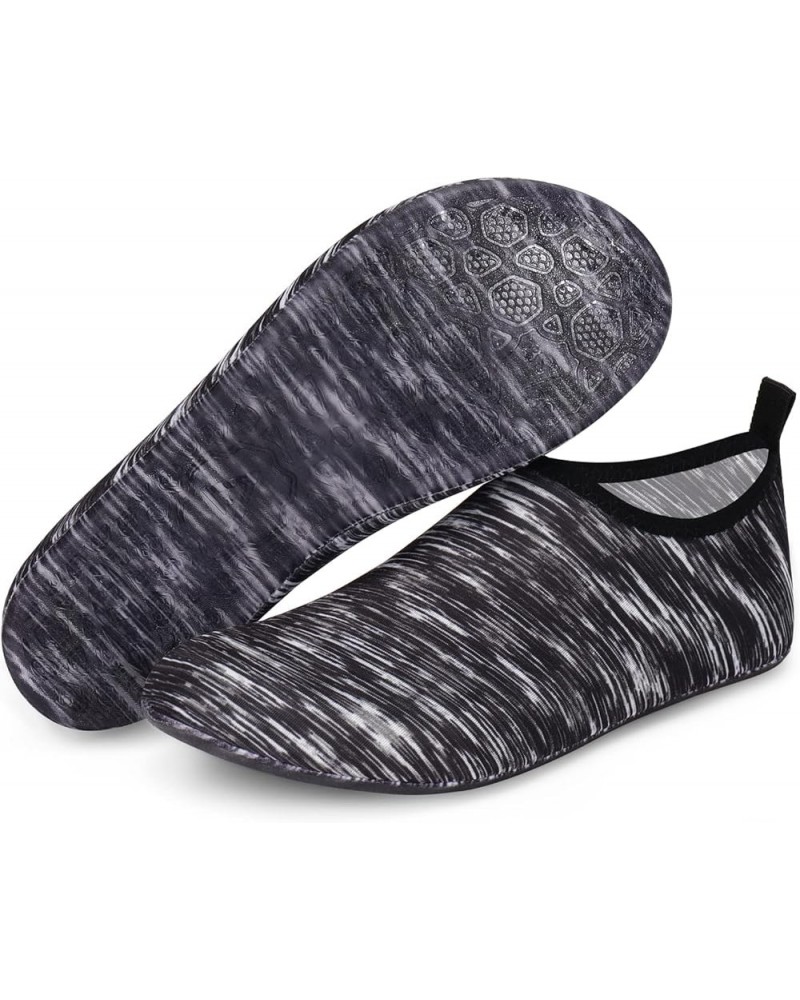 Water Shoes Barefoot Aqua Yoga Socks Quick-Dry Beach Swim Surf Shoes for Women Men Estripe Grey $8.39 Outdoor Shoes