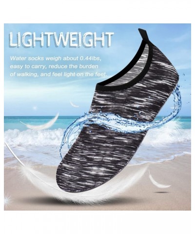 Water Shoes Barefoot Aqua Yoga Socks Quick-Dry Beach Swim Surf Shoes for Women Men Estripe Grey $8.39 Outdoor Shoes