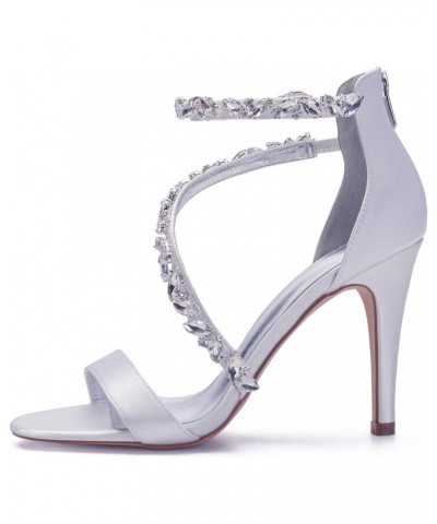 Women's Open Toe Ankle Strap 4.13 Inch Stiletto Heel Dress Sandals Wedding Bridal Party Shoes,Champagne,7 $38.27 Sandals