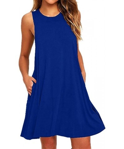 Summer Dresses for Women 2024 Fall Casual Beach Vacation Sexy Dresses Date Night Hawaiian Elegant Resort Wear F Blue $9.34 Wo...