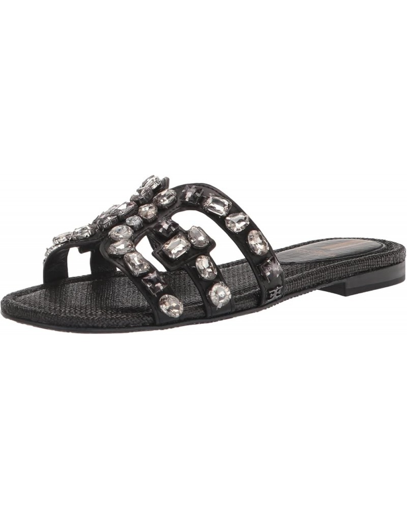 Womens Bay Radiant Slide Sandal Black Jewel Woven $39.79 Sandals