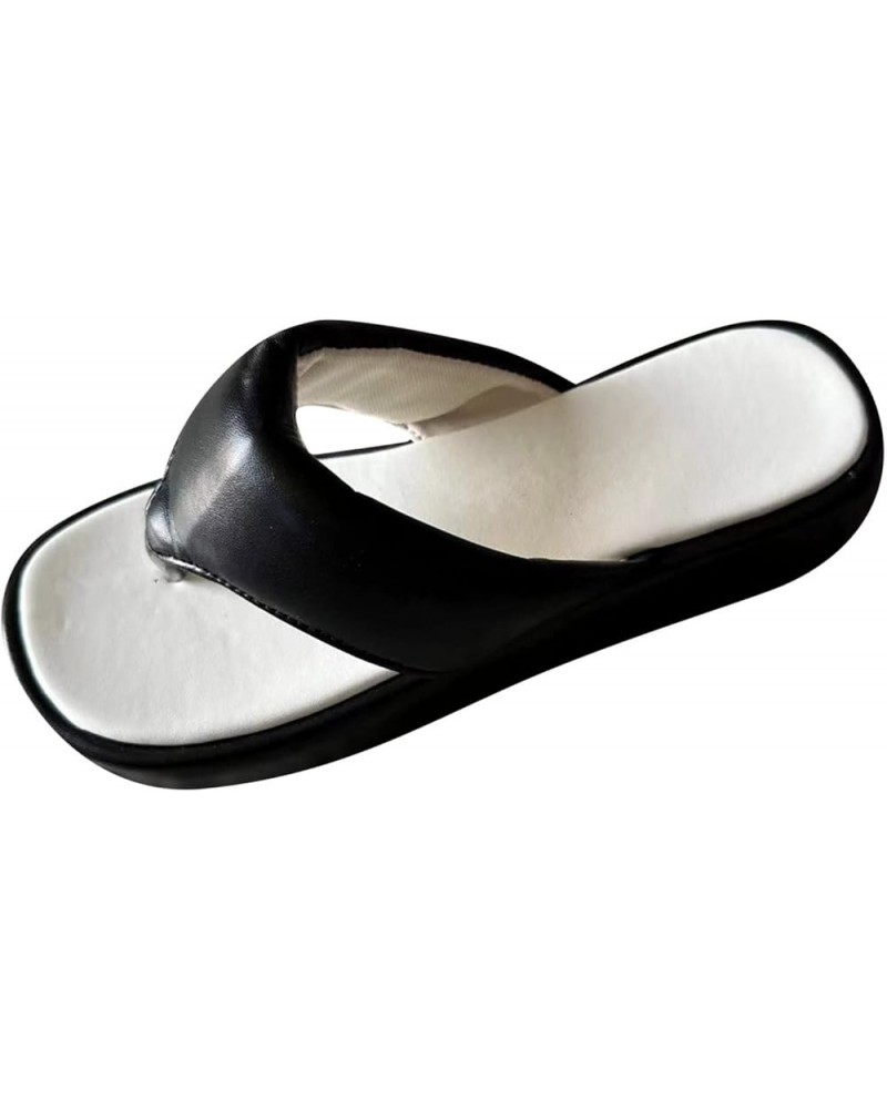 Women's Arch Support Slide Sandals Women Slippers Fashionable Simple and Solid Color Summer New Pattern Thick Bottomed (Black...