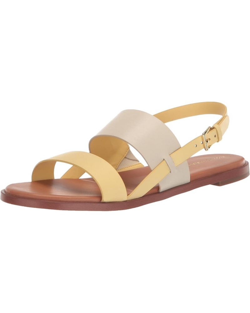 womens Flynn Flat Sandal Gold/Ivory $33.84 Sandals