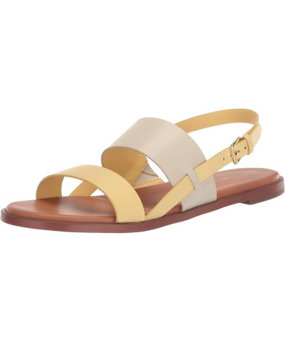 womens Flynn Flat Sandal Gold/Ivory $33.84 Sandals