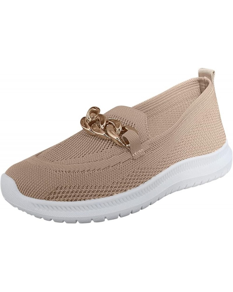 Sneakers for Women 2023 Slip On Sneakers Casual Comfort Walking Running Shoes Breathable Loafers Walking Tennis Shoes Z3-khak...