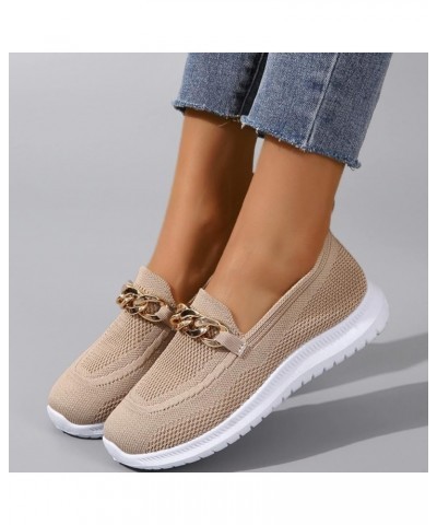 Sneakers for Women 2023 Slip On Sneakers Casual Comfort Walking Running Shoes Breathable Loafers Walking Tennis Shoes Z3-khak...