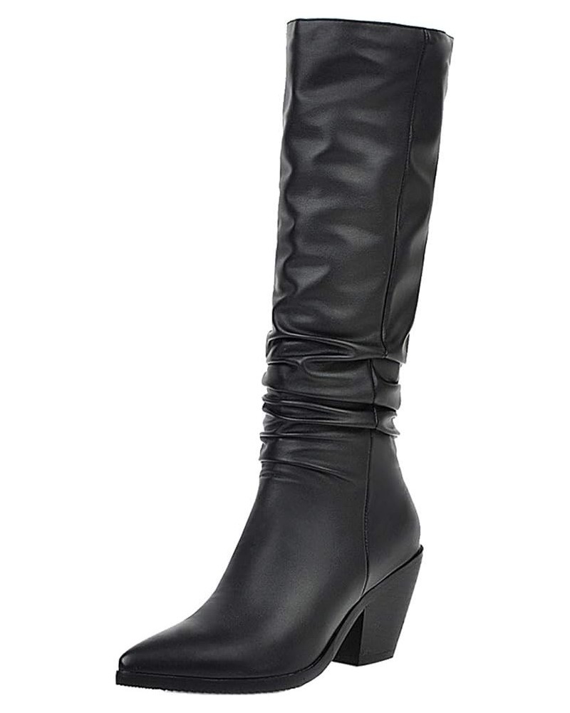 Women Fashion Western Booties Black-pu 04 $21.06 Boots