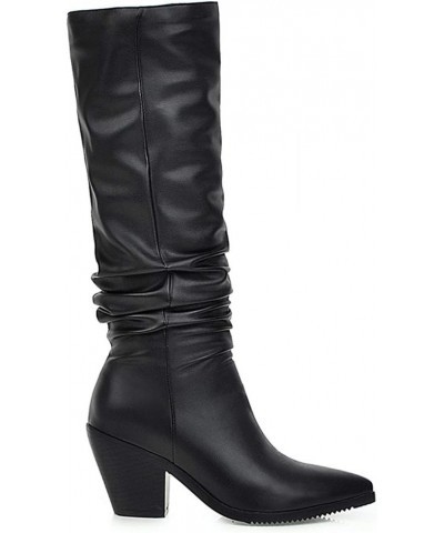 Women Fashion Western Booties Black-pu 04 $21.06 Boots