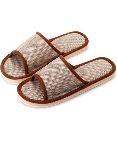 Indoor Outdoor Slippers, Women Indoor Slippers Floor Flat Shoes Spring Autumn Linen Flip Flops Home Slippers Female Comfortab...