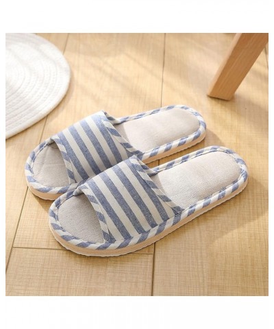 Indoor Outdoor Slippers, Women Indoor Slippers Floor Flat Shoes Spring Autumn Linen Flip Flops Home Slippers Female Comfortab...