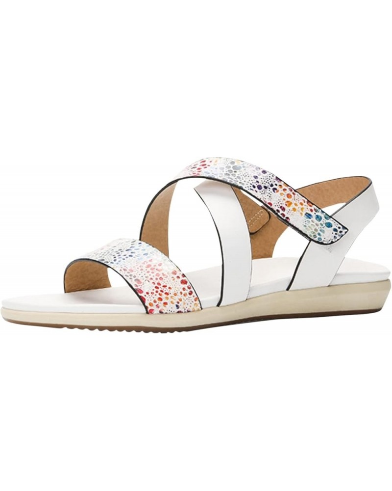 Women's Summer Sandals Casual Comfortable Flip Flops Beach Shoes Fashion Sandals Elastic Flat Sandals for Women White $22.68 ...