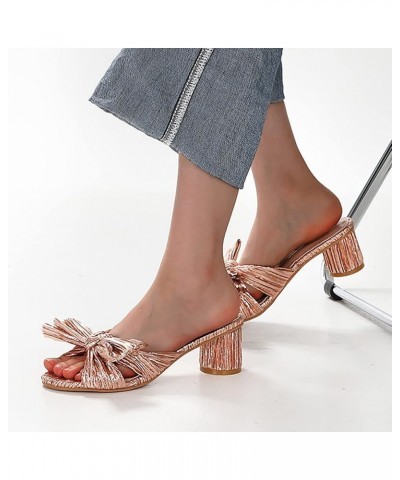 sandalias mujer shoes for women mule heels flats for women dressy comfortable Espadrille Platform Sandals Z 11-rose Gold $26....