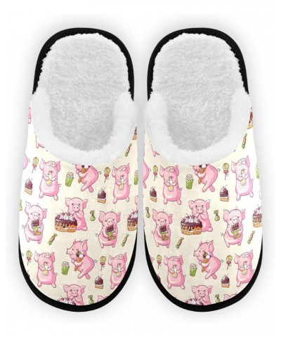 Pigs Sweets Slippers for Women Men House Spa Slippers Slipper Indoor Fluffy Home Slippers for Gift Hotel Guest Travel Bedroom...