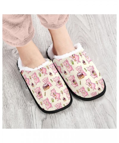 Pigs Sweets Slippers for Women Men House Spa Slippers Slipper Indoor Fluffy Home Slippers for Gift Hotel Guest Travel Bedroom...