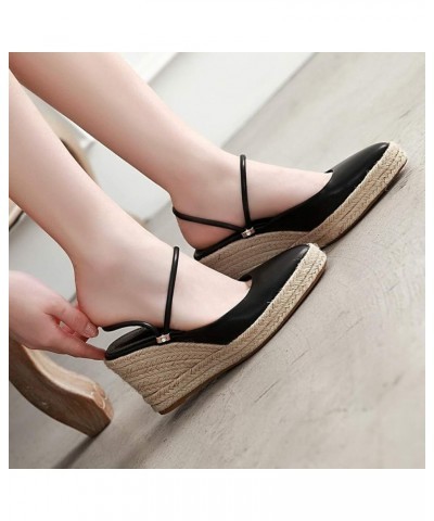 Women Pointed Toe Espadrille Platform Sandals Fashion Casual Non-Slip Dressy Wedges Sandals Breathable Slip on Beige 10.5 $32...