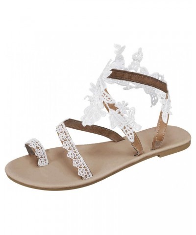 Womens Slide Beach Flat Sandals Trendy Falt 2024 Gladiator Comfort Spring Toe Ring Summer Thong Casual Open Toe Retro $13.19 ...