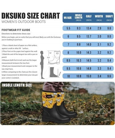 Women's Warm Snow Boots Waterproof High Performance Winter Rubber Rain Boots for Women Red Grid Handle $27.60 Outdoor Shoes