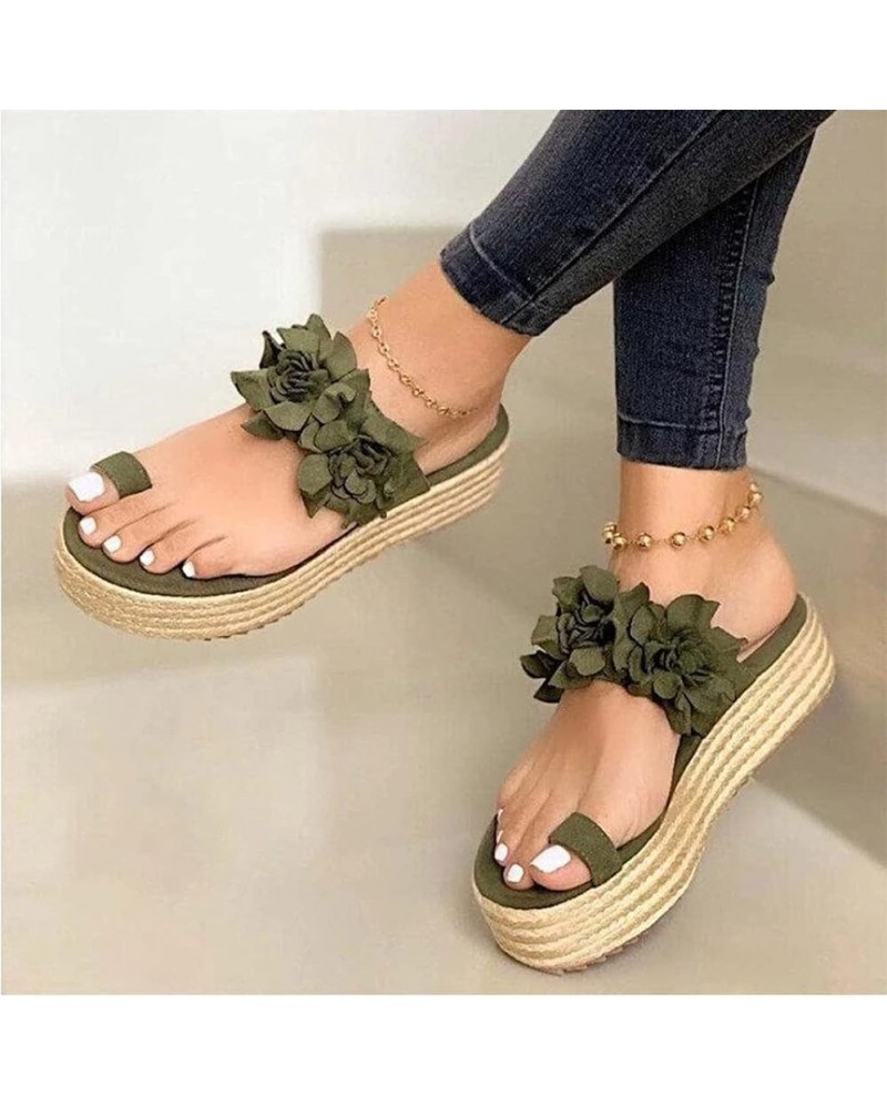 Sandals for Women Summer Bunion Correction Sandals ​Flip Flops with Arch Support Casual Wedge PU Leather Summer Open Toe Sand...