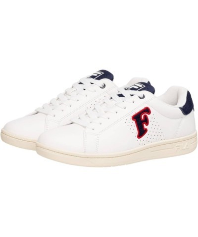 Women's Low-Top Sneakers White Navy $36.36 Fashion Sneakers