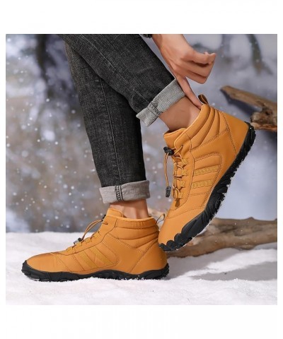 Boots for Women,Women's Snow Boots Lace Up Non Slip Platform Sport Shoes Womens Boots Running Hiking Winter Boots Yellow $22....