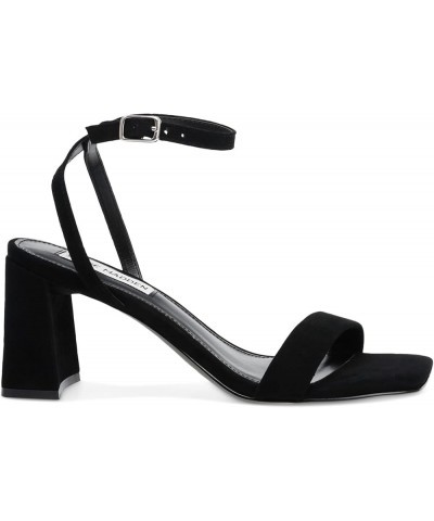 Women's Luxe Heeled Sandal Black Suede $49.47 Pumps