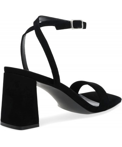 Women's Luxe Heeled Sandal Black Suede $49.47 Pumps