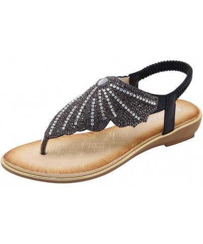 Women's Ladies Shoes Summer Sandals Flops Flip Casual Women's Sandals Sandals (Gold, 6) Black 8.5 $13.14 Sandals