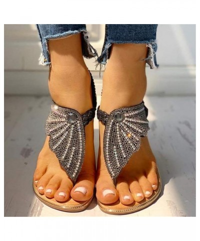 Women's Ladies Shoes Summer Sandals Flops Flip Casual Women's Sandals Sandals (Gold, 6) Black 8.5 $13.14 Sandals